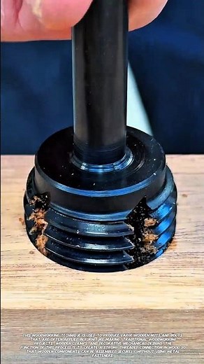 Amazing Process of Making Wooden Nuts Using a Router Cutter | Wood Threading Technique.