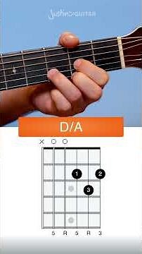How to Play D/A Chord on Guitar (EASY slash chord for beginners) #Shorts