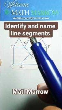 How to identify and name line segments #MathMarrow