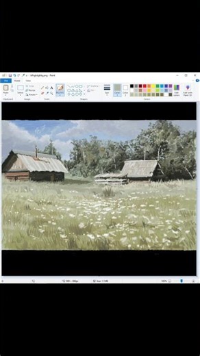 ms paint with mouse #art