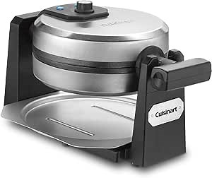 Cuisinart WAF-F10P1 Round Belgian Waffle Maker with Extra Deep 1-Inch Non-Stick Coated Waffle Grid, Stainless Steel