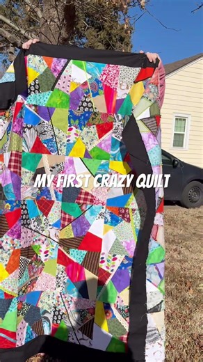 My first crazy quilt using @accuquilt crazy quilt design
