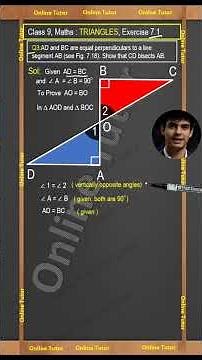 Q3 Ex 7.1, class 9 Math, triangles.