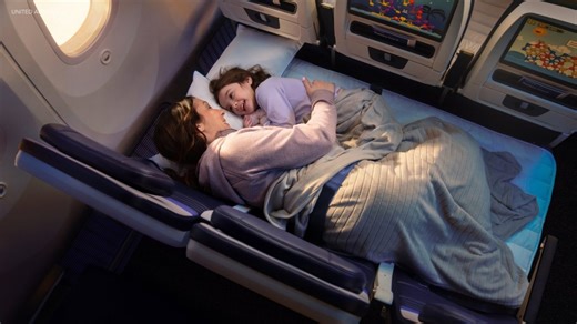 United Airlines unveils new premium seats that can transform into a couch
