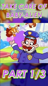 Taking care of baby alien PART 1 👶👽 Funny toddler cartoon #forkids #learning #educational