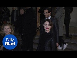 Olga Kurylenko looks chic at Giorgio Armani's Paris Fashion Week show - Daily Mail
