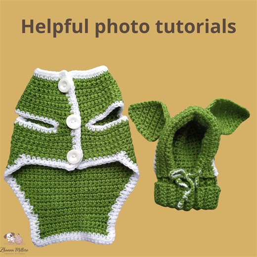 PDF Crochet Pattern – Dog Sweater & Dog Hat | Alien Dog Costume Pattern | Buttoned Pet Sweater Pattern | Digital Download | Sizes S-M - Etsy