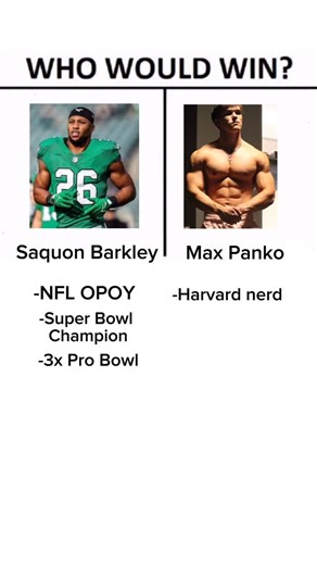 Max Pankowski on Instagram: "NFL star or Harvard bodybuilder: Who can bench press more? Who’s next?  #benchpress #lifting #nfl #saquonbarkley #bodybuilding #philadephiaeagles #gymmotivation"