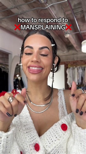 how to respond to MANSPLAINING (part 2) 🍒❤️‍🔥 more on @inbedwithmadiwebb #mansplaining #howtorespond #grwmstorytime #madibwebb