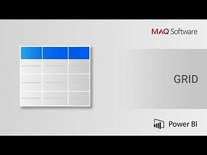 Grid by MAQ Software - Power BI Visual Introduction