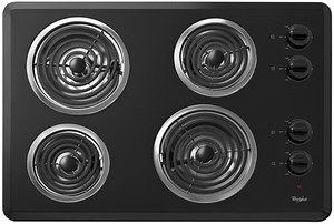 Whirlpool 30" Black Electric Cooktop - WCC31430AB