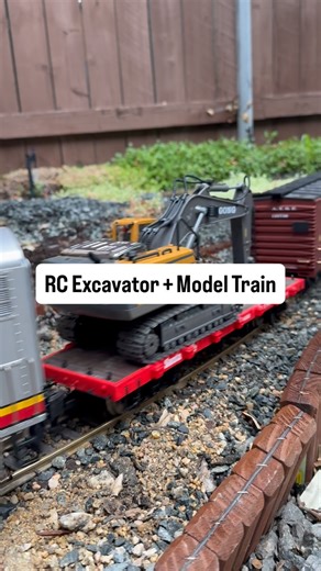 Bungalow Heaven Railroad on Instagram: "We really dig mixing remote control hobbies 🚧 🚞 #modelrailway #modeltrains #excavator #rchobby"