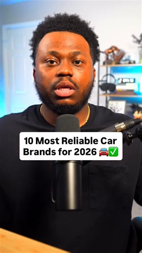 10 Most Reliable Car Brands for 2026 🚘✅ These are the most reliable car brands in 2026 based on Consumer Reports predicted reliability, using real owner data from 2024–2025. Reliability scores range from 1–100 👨🏾‍🔧 Comment “CAR26” to shop cheaper insurance offers, or just tap the link in my bio! 💰 #carbrands #carshopping #carbuying #carfinance #personalfinance | Garner Ted