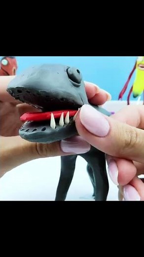 TrevorHenderson Creatures - Behemoth with clay ➤ sculpture timelapse. Plastilina Tutorial #shorts