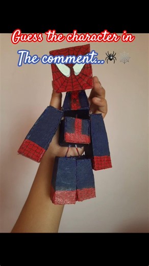 diy spiderman 🕷🕸❤️with cardboard #art #aestheic #diy #painting #spiderman #craft