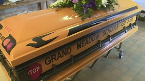 Longtime bus driver honored at funeral in school bus casket