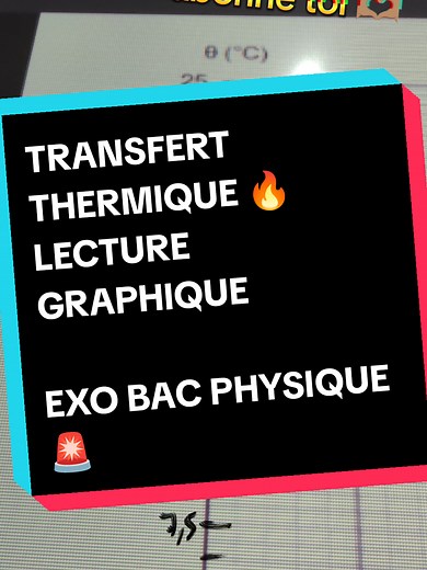 Transfert thermique lecture graphique – Révision Bac Physique Terminale