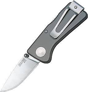 SOG Specialty Knives & Tools BBA99-CP Blink Knife with Straight Edge Assisted Folding 2.25-Inch AUS-8 Steel Blade and Aluminum Handle, Satin Finish