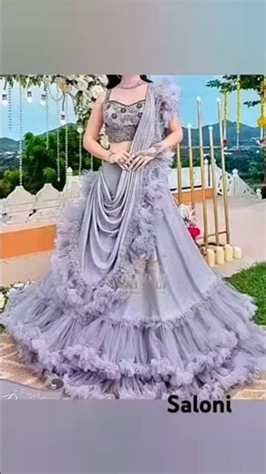 beautiful frill saree design #saloni #yt #aesthetic