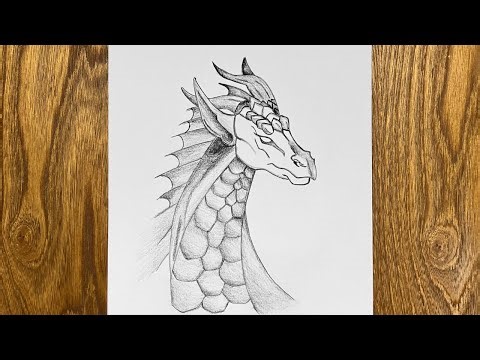 How to draw a dragon face
