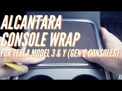 Installing the Alcantara Center Console Wrap for Tesla Model 3 & Y