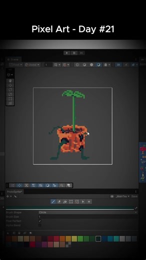 Pixel Art - Day 21 - Unity - ProtoSprite #pixelart #gamedev #unity #protosprite