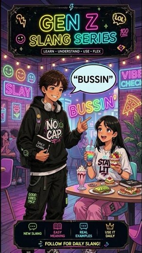BUSSIN' Meaning in Gen Z Slang 😋🔥 | Day 5 |