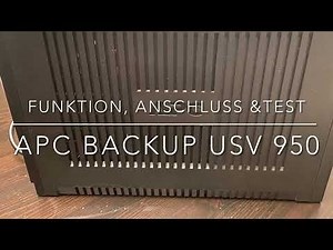 APC Backup USV 950 - Anschlüsse, Test und Funktion