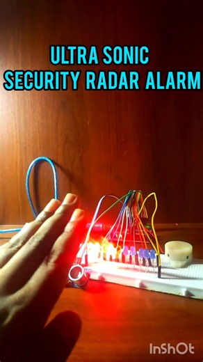 DIY Touchless Laser Security Radar Alarm with Arduino! 🚨⚡