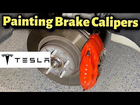 Painting Brake Calipers Red! | Tesla Model X 90D | How to DIY