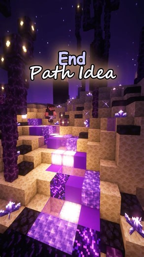 How to build a End Inspired Path in Minecraft! #minecraft