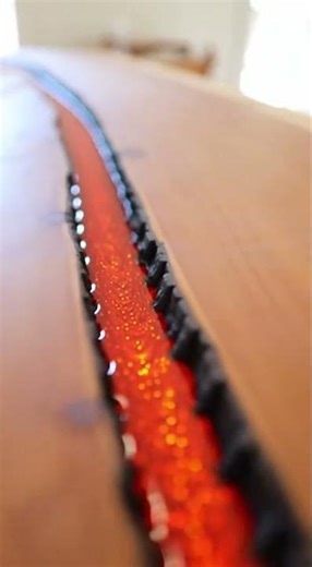 Burning Wood into a Lava River Table 🔥✨