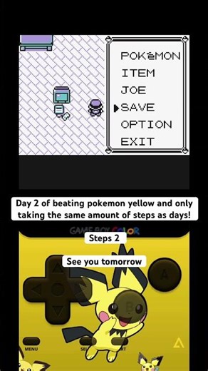 Day 2: 2 Steps Until I Beat Pokémon Yellow