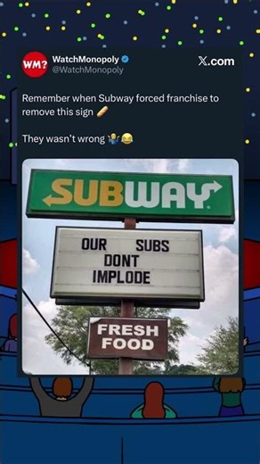 Subway - Our Subs Don’t Implode 🥖