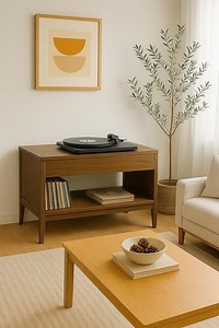 Plan de meuble pour tourne-disque – Console vinyle mid-century à fabriquer – Plan PDF pour table en bois massif avec rangement pour disques - Etsy France