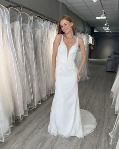 Modern lace, flattering lines, and effortless boho beauty 🌸 Rune’s geometric embroidery and floral appliqués make this dress a dream for brides who want something a little different. Timeless, yet totally their own. 💕 https://wed2b-jutw.visitlink.me/xDHJJ1 | wed2b
