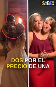 ¿Te imaginas apagar la luz para pasar la noche con tu esposa, pero por casualidad tocas a su hermana? No, no es un error. Esa es la realidad de Josh Bowling, casado con unas siamesas que comparten todo de la cintura para abajo. 👭❤️‍🔥💍 ¿Cómo la hacen cuando quieren estar un tiempo a solas? #curiosidades #amor Recuerda subscribirte a nuestro canal: https://bit.ly/yt-sabermas | Saber