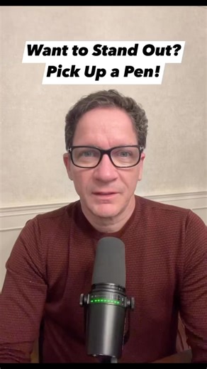 Want to Stand Out? Pick Up a Pen! Almost no one sends a handwritten thank-you note anymore. After a college interview, meeting an admissions representative, a college fair, or even a campus visit, follow up with a real card. It shows initiative, gratitude, and attention to detail — and it gets remembered. Emails are easy; taking the extra step with a pen makes a lasting impression. | The College Admissions Process Podcast