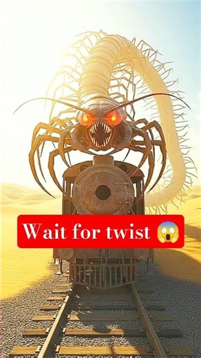 The Giant Desert Centipede & Rusty Train😱 | Terrifying Monster Animation | #shorts #viral #animation