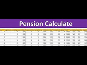 Pension Calculation in Excel | Government employees Pension