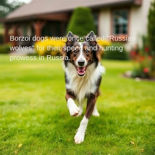 Borzoi dogs were once called "Russian wolves" for their speed and hunting prowess in Russia.
