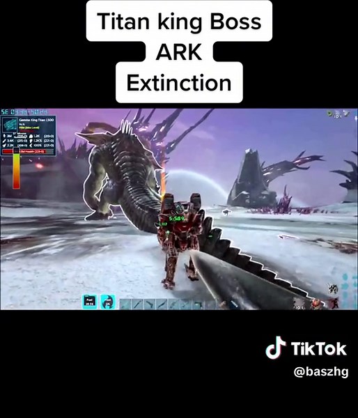 Titan king Boss ARK Extinction#gamer #gamer #ark #ไดโนเสาร์ #arksurvivalevolved