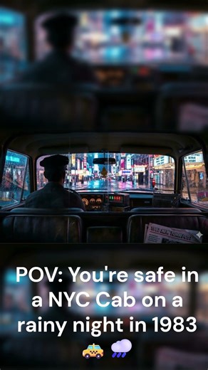 1983 NYC Taxi Ride 🌧️ Lofi & Rain Sounds #lofi #nyc #synthwave