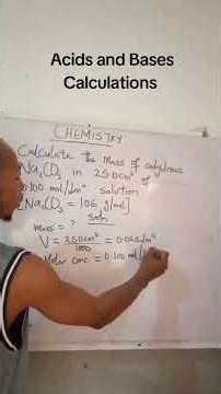 Acids-Base Calculations on Mass and Molar Concentration #chemistry #viral