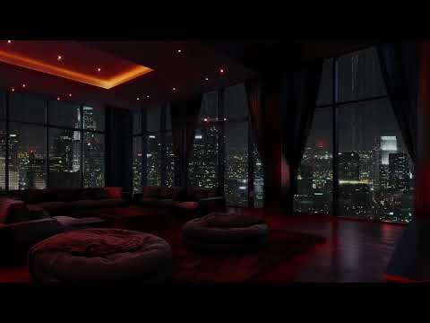 Apartment Atmosphere And The Sound Of Rain Falling Outside The City At Night - Mental Health