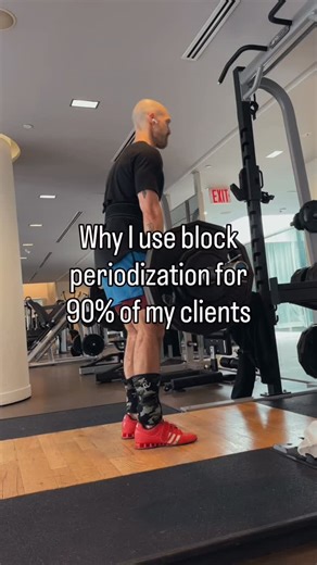 Jared Aquilina | Strength Coach on Instagram: "You’ll learn from this video 🧠 I use Block for general population because it’s structured enough to drive progress and flexible enough to adjust when life gets in the way. Month 1: Higher reps, moderate weight. Building capacity. Month 2: Reps drop, intensity climbs. Building strength. Month 3: Intensity booms, reps go much lower. Let’s really start lifting heavy. Clear phases. Clear transitions. Clients can feel the program evolve which is essenti