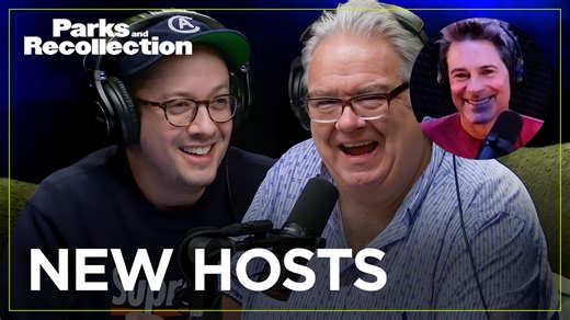 8.8K views · 98 reactions | Rob Lowe introduces the new hosts of “Parks and Recollection,” Jim O’Heir (aka Jerry Gergich) and writer Greg Levine. | Team Coco | Facebook