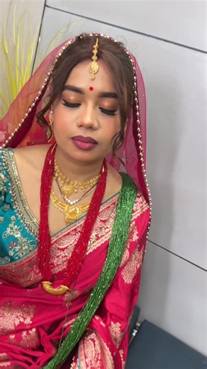 Uma Kumar on Instagram: "My beautiful bride by @umabeautypoint_ @uma_beauty_point Contact number 9319001157 #uma #makeupartist #hairstylist #bridalmakeup #bridal"