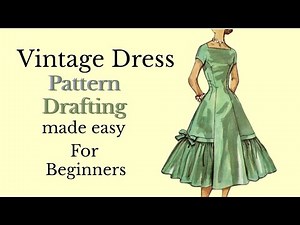 Beginner’s guide to drafting a pattern for a vintage dress #vintage #historicaldress #vintagefashion