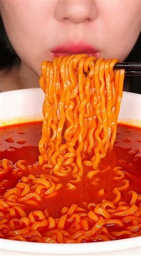 Spicy Ramen Slurp ASMR 🔥🍜 (So Satisfying)